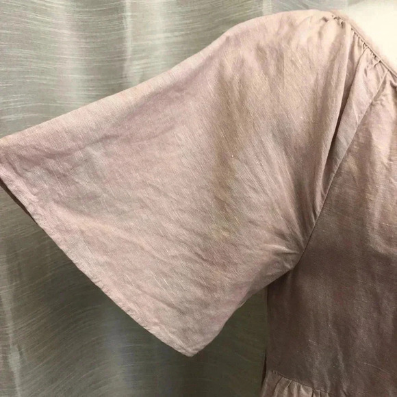 MADEWELL Dusty Pink Linen Blend Lorelei Mini Dress | Size Medium - Picture 6 of 12